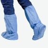 Disposable Boot Covers 18" Tall. Pack of 10 Blue Shoe Covers. PP 50 gsm Splash Proof Shoes Protectors. 5 Pairs of Thick Protective Booties Covering. P