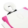 Foldable Massage Table 2 Zones Wood White and Pink - White