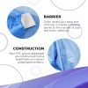 Disposable Medical Gowns. Pack of 10 Blue Isolation Gowns; Disposable Frocks Large. 50gm/m2 Polypropylene PPE Medical Gown with Elastic Wrists; Neck T