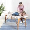 Portable Massage Table Adjustable Facial Spa Bed - White - Beauty & Health Supplies