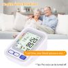 Automatic Arm Blood Pressure Monitor Digital BP Cuff Pulse Heart Rate Machine Voice Pulse Meter - White