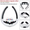 Electric Cervical Pulse Neck Massager Back Shoulder Muscle Relax Magnetic Therapy Pain Relief Tool Health Care - White