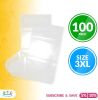 Pack of 100 Clear Low Density XXXL Size Polyethylene Disposable Boot Covers with Ties 2 Mil Thickness for Industrial Use Transparent Water-Resistant S