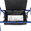 Four Wheel Walker Rollator with Fold Up Removable Back Support YF - Blue