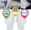 Pack of 10 White Lab Coats. Unisex XL Size Disposable Polypropylene Lab Coats 35 GSM Disposable Lab Coats for Men and Women. Hook and Loop Fastener; C