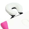 2-Zone Foldable Massage Table Aluminum White and Pink - White