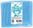 Pack of 100 Blue Mob Caps 21' Hair Caps with Elastic Stretch Band Disposable Polypropylene Hair Cover Caps Unisex Head Covers for Food Service Breatha