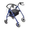 Four Wheel Walker Rollator with Fold Up Removable Back Support YF - Blue