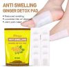 Ginger Wormwood Foot Patch Anti-Swelling Detox Pads Relief Stress Pain Revitalizing Improve Sleep Adhesive Sticker Plaster - 1