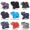 Elephant Statue Natural Gemstone Carved Healing Crystal Amethyst Quartz Animals Figurine Reiki Stones Lucky Decoration Wholesale - Amethyst - 1.5 IN