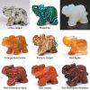 Elephant Statue Natural Gemstone Carved Healing Crystal Amethyst Quartz Animals Figurine Reiki Stones Lucky Decoration Wholesale - Amethyst - 1.5 IN