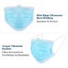 50Pcs 3-Layers Disposable Face Masks Elastic Earloop 95% Melt-Blown Filter Sanitary Face Mask - Blue