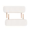 2-Zone Folding Massage Table and Stool Set 3.9" Thick White - White