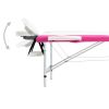 2-Zone Foldable Massage Table Aluminum White and Pink - White