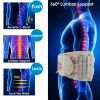 Decompression Back Belt Lumbar Spine Support Lower Back Air Traction Device with Hand Pump Extension Pad for Men Women Pain Relief Fit For All Waist -