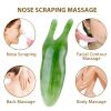 Nose Scraping Massage Gua Sha Massage Tool For Scraping Facial And Body Skin Massage Nose Massager Reduction Nose Alar High Bridge Nose Scraper - 1 PC