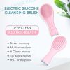 Rejuvenate Your Skin with a Portable USB Electric Silicone Face Cleaning Brush Spa! - Pink