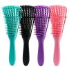 Detangling Hair Brush Massage Wet Hair Comb Detangler Hair Brush Wavy/Curly Wet/Dry/Oil/Thick Hair - Red