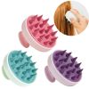 Silicone Shampoo Scalp Hair Massager Head Body Scalp Massage Brush Comb Hair Washing Comb Shower Brush Bath Spa Massage Brush - Pink