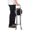 Hold 187.4 Lbs Folding 2-in-1 Folding Cane Seat ,Thickening Travel Seat and Cane, Four-Leg Folding Walking Stick, Stainless Steel Lightweight Folding