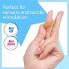 20pcs Spiky Sensory Finger Massage Ring Relax Finger Massager Decompression Multicolor Relieve Stress Spring Massage Rings - Silvery 20pcs