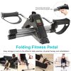 Foldable Exercise Bike Pedal Fitness Exerciser Cycle Bike with LCD Display Mini Pedal Exerciser   - Silver