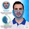 Blue Beard Covers for Men 18"; 100 Pack of Polypropylene Beard Cover Protector; Beard Guard; Blue Net Protector; Reusable Beard Nets For Men Food Serv