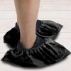 100 Pack of Disposable PP Shoe Covers One Size Fit Most Black Non-Slip Shoe Protectors Industrial Grade Shoe Covering Recyclable Boot Covers Light Dut