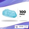 Disposable Hair Caps 24". Pack of 100 Blue Bouffant Caps Polypropylene Disposable Hair Net Fabric Elastic Bands; Medical Hair Nets for Tattoo; Food; S