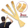 3pcs Natural Bamboo Back Scratcher Long Handle Pick Itch Relief Handcraft Tools - Wood