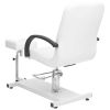 Massage Chair with Footrest White 50"x23.6"x38.6" Faux Leather - White