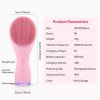 Rejuvenate Your Skin with a Portable USB Electric Silicone Face Cleaning Brush Spa! - Pink