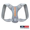 Adjustable Back Shoulder Posture Corrector Belt Clavicle Spine Support Reshape Your Body Home Office Sport Upper Back Neck Brace - Grey Orange - 3XL-w