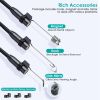 Industrial Endoscope Camera 1080P 4.3In Colorful IPS Screen 8mm IPX7 Waterproof Digital Snake Camera  - Black