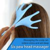 1pc Six-Claw Head Massager; Head Massager For Scratching And Massaging The Scalp; Relieving Fatigue - Sea Blue