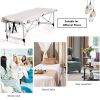 Portable Massage Table Adjustable Facial Salon Spa Bed - White - Beauty & Health Supplies