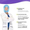 Polypropylene Hoods. Pack of 100 Blue Hooded Caps; Elastic Non-Woven Hoods Universal Size Hair Covers for Industrial Use. Breathable; Lightweight; Uni