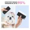 Self Cleaning Slicker Brush for Pets 5" x 2"; Black Small Slicker Brush for Dogs and Cats; Portable Dog Brush for Shedding; Slicker Dog Brush for Long