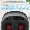 Foot Massager Machine with Heat and Massage Gifts for Men and Women Shiatsu Deep Kneading Electric Feet Massager for Home and Office Use - black