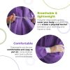 Disposable Gowns Pack of 10 Purple SMS Isolation Gowns Washable Large 45 gsm Full-Coverage Adult Surgical Gowns with Long Sleeves Knit Cuffs Waist PPE