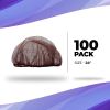 Disposable Nylon Hair Caps 24". Pack of 100 Brown Bouffant Hairnets with Elastic Headband; Unisex Hair Covers; Stretchable Hairnets Insulated Hair Mes