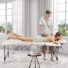 Portable Massage Table Adjustable Facial Salon Spa Bed - White - Beauty & Health Supplies