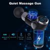 High Frequency Massage Gun Mini LCD 32 Speeds Fascia Gun Muscle Massager Relaxation Body Relax Fitness - black