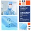 Protective Hoods. Pack of 100 Disposable Blue Polypropylene 18 gsm Hooded Caps. Elastic Universal Size PPE Hair & Beard Covers for Industrial Use. Bre