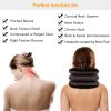 Inflatable Cervical Neck Traction Pillow Neck Shoulder Spine Alignment Pump Travel Support Pillow Inflatable Spinal Decompression Pillow - Black