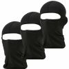 3 Pack Tactical Balaclava Thin Full Face Mask Lightweight Motorcycle Warmer Ski - Black