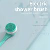 Electric Body Bath Brush, Rechargeable Back Brush Long Handle For Shower With 5 Spin Shower Facial Brush Head Waterproof Silicone Body Scrubber Exfoli