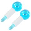 2Pcs/Box Beauty Ice Therapy Face Massage Ball Cool Compress Globes Hockey Facial Massager Crystal Glasses Ball Skin Care Tools - Blue