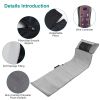 Full Body Electric Massage Mat with Heat Vibration Massage Pad Cushion  - Grey