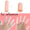 One Set Finger Cot Silica Gel Finger Protection Finger Brace Support Finger Gloves, White - Default